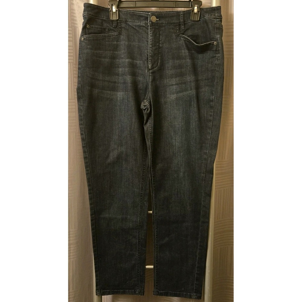Women's J.JILL Smooth Fit Size 12 Slim Ankle Denim Jeans 33x28